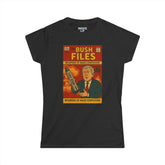 Expediente Bush: Armas de Confusión Masiva – Edición Limitada n.° 003 – Portadas Retorcidas: Cómics, Cine y Caos (Camiseta de Mujer)