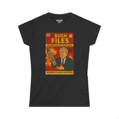 Expediente Bush: Armas de Confusión Masiva – Edición Limitada n.° 003 – Portadas Retorcidas: Cómics, Cine y Caos (Camiseta de Mujer)