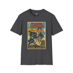 The Coiffed Crusader – Limited Issue #013 Gavin Newsom Parody Tee for Men | Twisted Covers: Comics, Cinema & Chaos