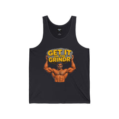 “Get It on the Grindr” Men’s Muscle Tank – Culture Shock Collection