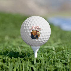 « Don's Golf Balls » – Lot de 6 balles de golf hilarantes | Cadeau de golf parodique politique, accessoires de golf humoristiques