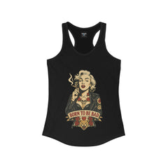 Born to Be Bad – Edgy Racerback Tank for Women | Rebel Souls Collection