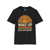 Despierta - Levántate diferente - Amanecer retro - Levántate diferente (Camiseta para hombre)