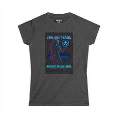 T-shirt néon Power pour femme avec Ctrl+Alt+Tease | Wake Up Apparel