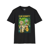 E=MC-SCHWIFTY – Caos Teórico - Portadas Retorcidas: Cómics, Cine y Caos (Camiseta para Hombre)