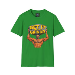 “Get It on the Grindr” Buff Graphic Tee – Culture Shock Collection
