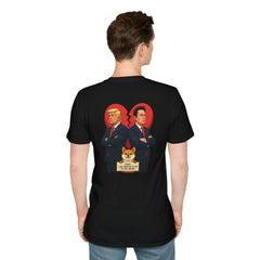 Billionaire Bromance Over – Satirical Split Tee for Men | Twisted Political Parody