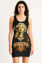 Born to Be Bad Racerback Dress – Edgy Elegance for Bold Women | Rebel Souls Collection