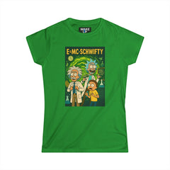 E=MC-SCHWIFTY – T-shirt « Theoretical Mayhem » – Twisted Covers : Comics, Cinema & Chaos (T-shirt femme)