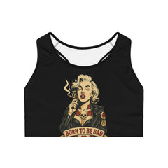 Born to Be Bad Sports Bra – Bold Support for Fearless Women | Rebel Souls