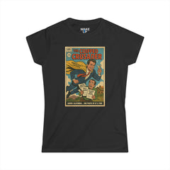 The Coiffed Crusader – Limited Issue #013 Gavin Newsom Parody Tee for Women | Twisted Covers: Comics, Cinema & Chaos