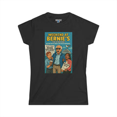 Fin de semana en casa de Bernie (El Otro) – Edición limitada n.° 010, camiseta de parodia política para mujer | Twisted Covers: Cómics, Cine y Caos