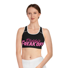 Diddy’s Freak Off – Neon Parody Words Sports Bra | Rebel Souls Collection