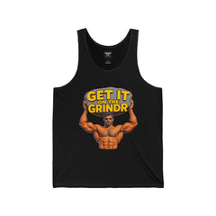 “Get It on the Grindr” Men’s Muscle Tank – Culture Shock Collection