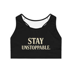 "Stay Unstoppable" Sports Bra – Sleek Support for Limitless Women | Rise Different