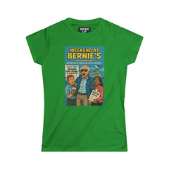 Fin de semana en casa de Bernie (El Otro) – Edición limitada n.° 010, camiseta de parodia política para mujer | Twisted Covers: Cómics, Cine y Caos