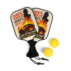 Cudi's Porshce - Diddy's Beef - Inspired Pickleball Paddle Set - Rebel Collection