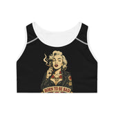 Born to Be Bad Sports Bra – Bold Support for Fearless Women | Rebel Souls