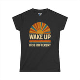 Despierta - Levántate diferente - Amanecer retro - Levántate diferente (Camiseta de mujer)