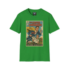 The Coiffed Crusader – Limited Issue #013 Gavin Newsom Parody Tee for Men | Twisted Covers: Comics, Cinema & Chaos