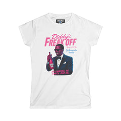 Diddy’s Freak Off – Neon Celebrity Satire Tee for Women | Rebel Souls