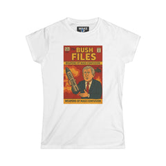 Expediente Bush: Armas de Confusión Masiva – Edición Limitada n.° 003 – Portadas Retorcidas: Cómics, Cine y Caos (Camiseta de Mujer)