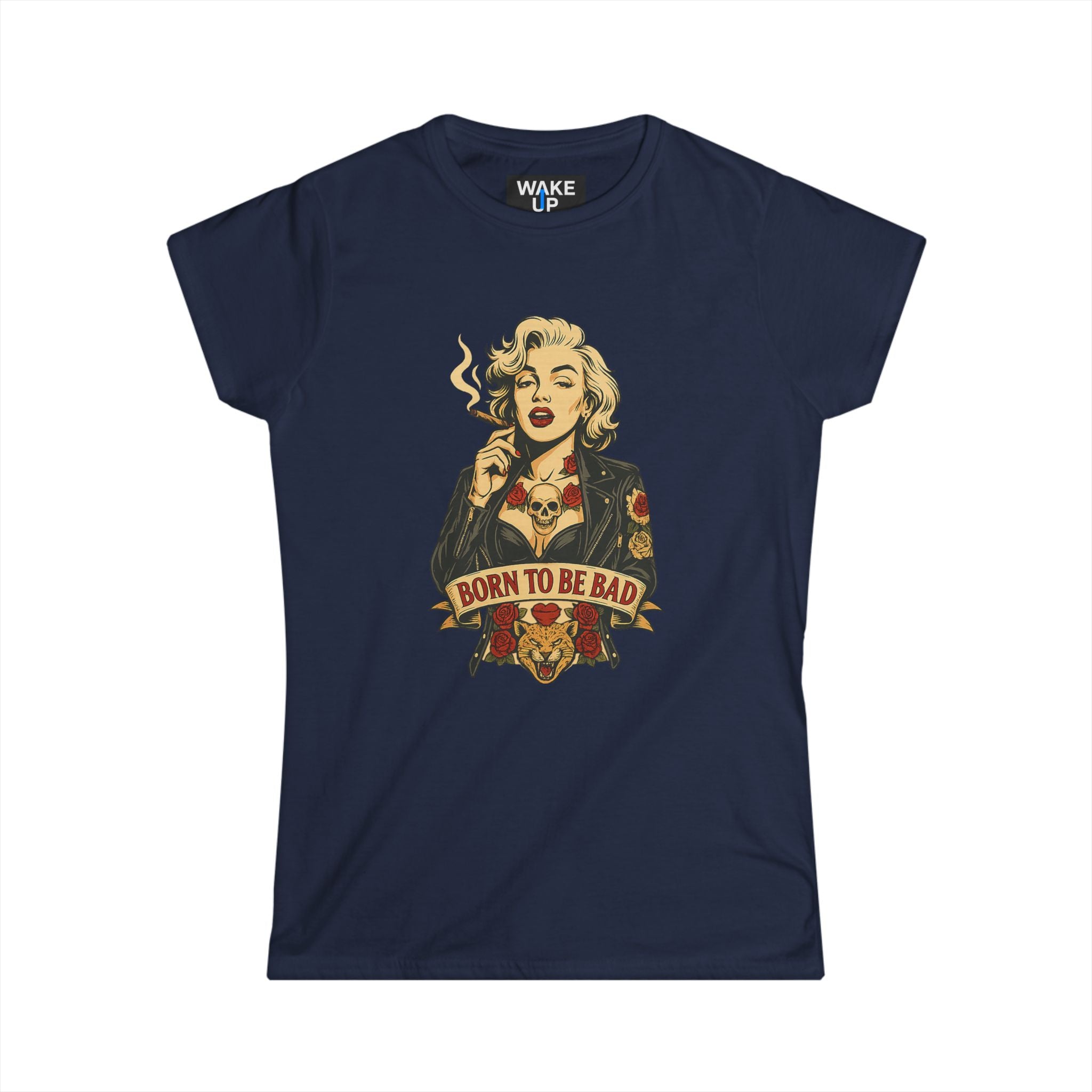 Born to Be Bad – Rebel Icon Tattoo Graphic Tee for Women | Rebel Souls