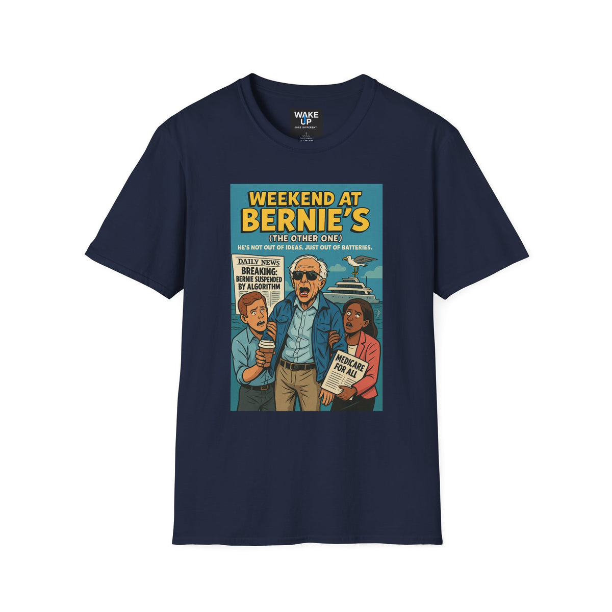 Fin de semana en casa de Bernie (El Otro) – Edición limitada n.° 010, camiseta de parodia política para hombre | Twisted Covers: Cómics, Cine y Caos