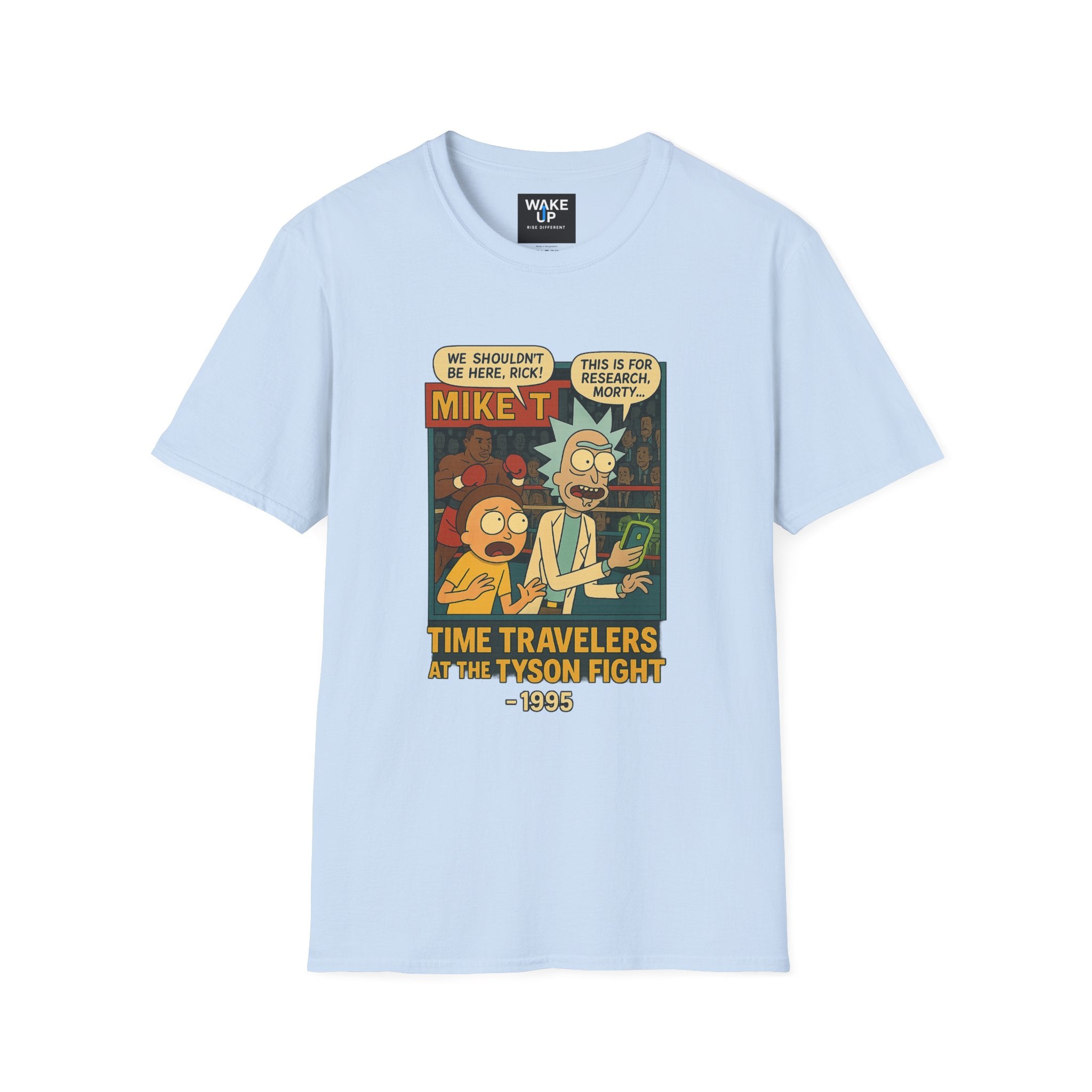 Time Travelers at the Tyson Fight - Twisted Covers: Comics, Cinema & Chaos (Men’s T-Shirt)