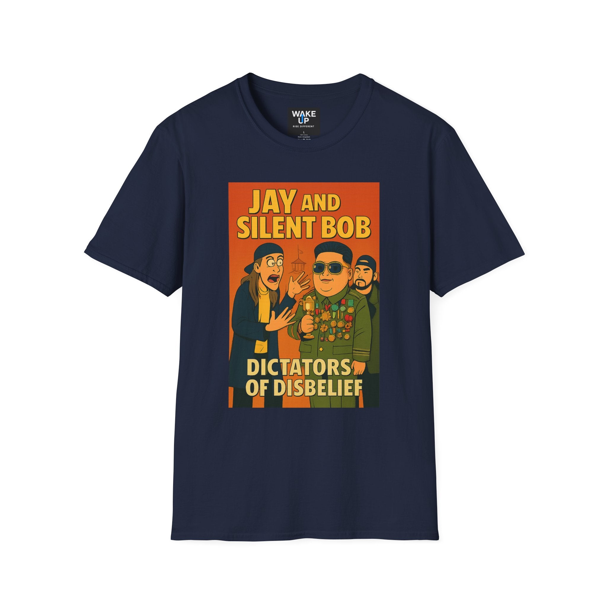 Jay and Silent Bob: Dictators of Disbelief - Twisted Covers: Comics, Cinema & Chaos (Men’s T-Shirt)