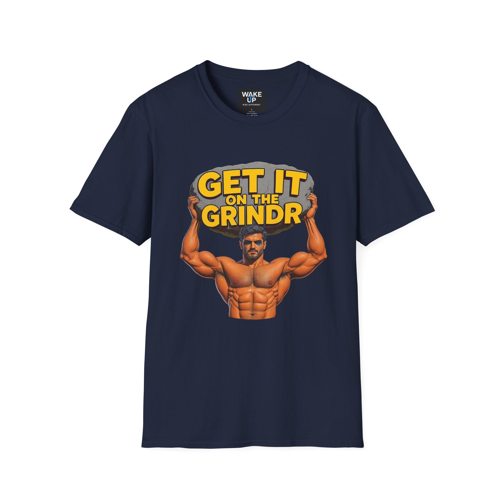 “Get It on the Grindr” Buff Graphic Tee – Culture Shock Collection