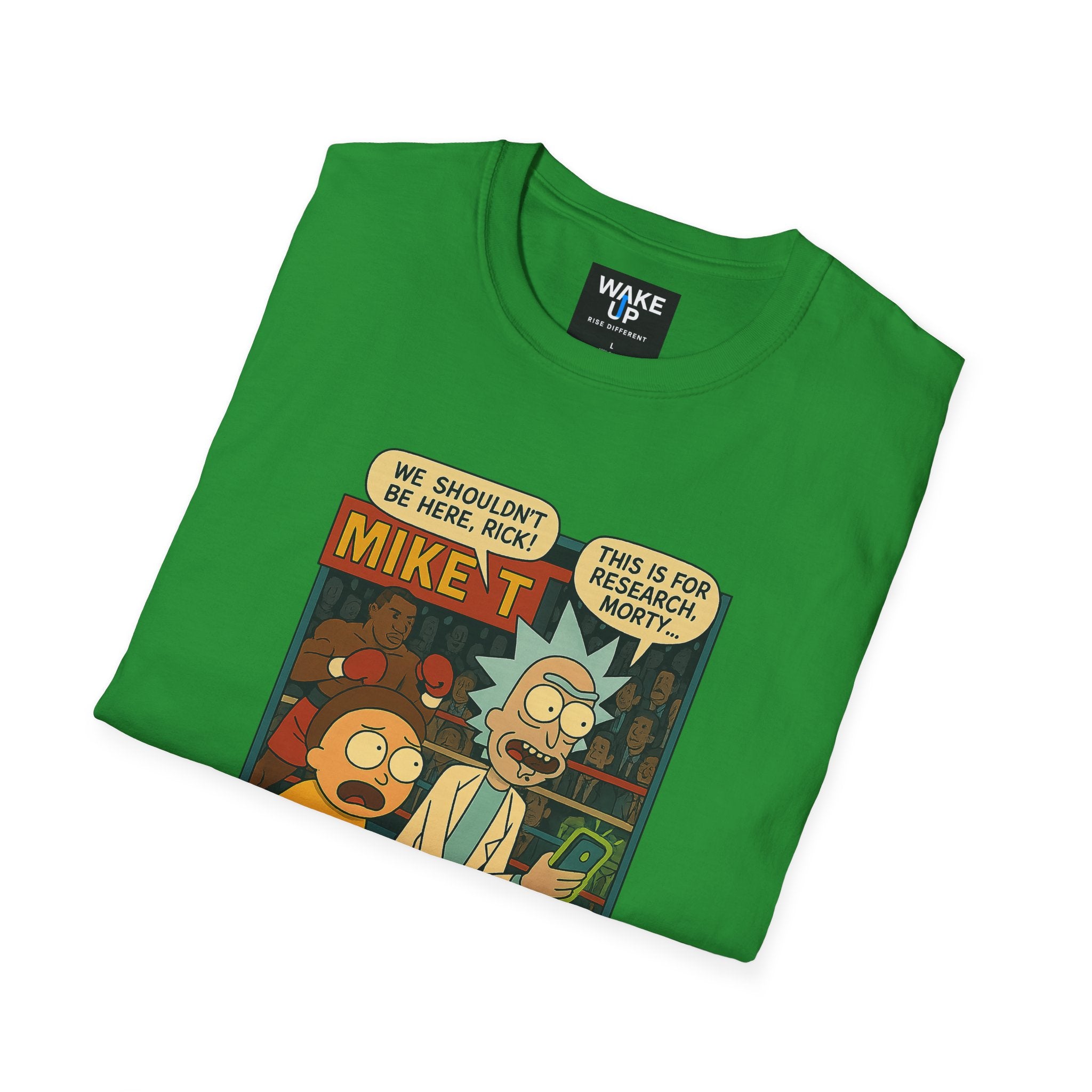 Time Travelers at the Tyson Fight - Twisted Covers: Comics, Cinema & Chaos (Men’s T-Shirt)