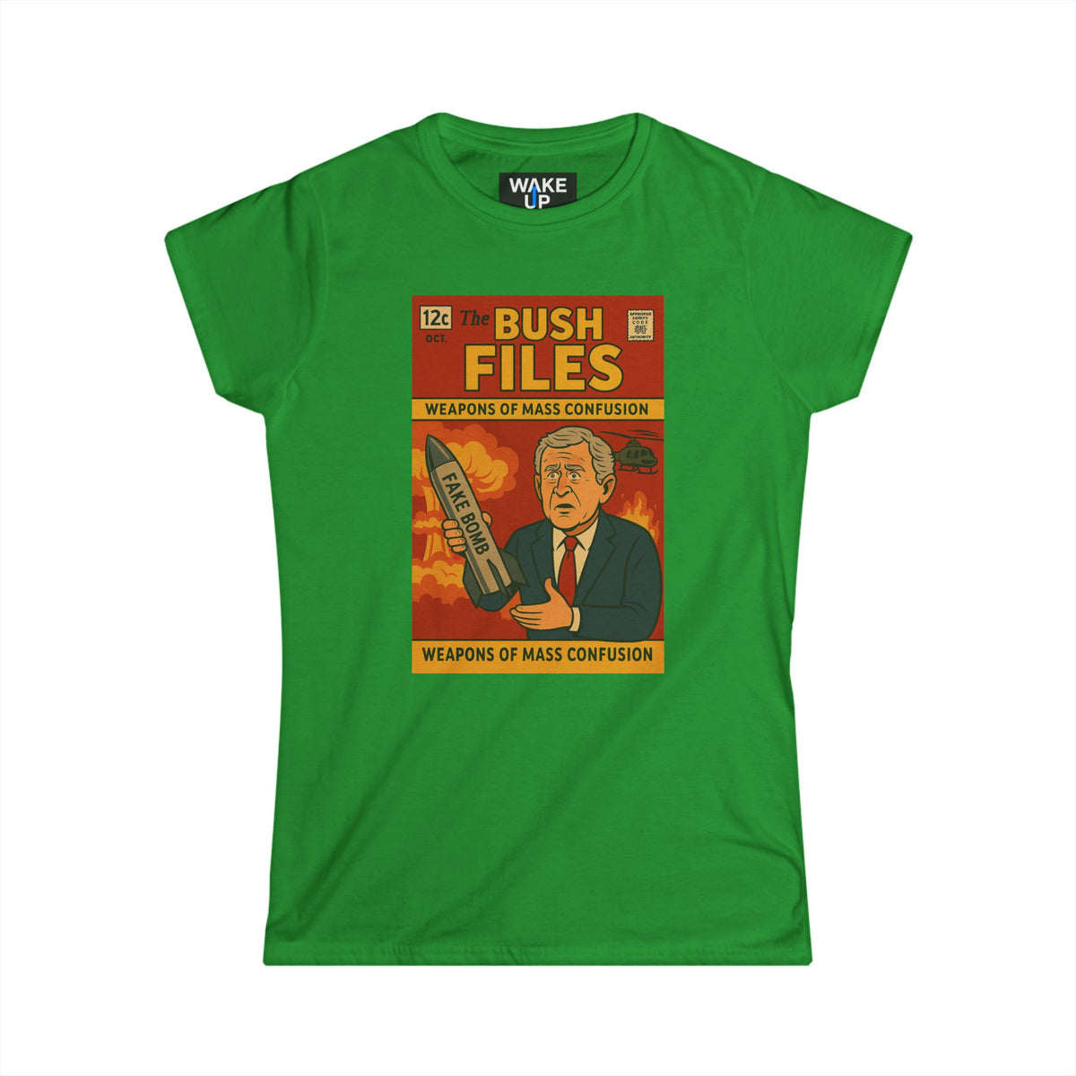 Les Dossiers Bush : Armes de confusion massive – Édition limitée n° 003 – Couvertures tordues : Bandes dessinées, cinéma et chaos (T-shirt femme)