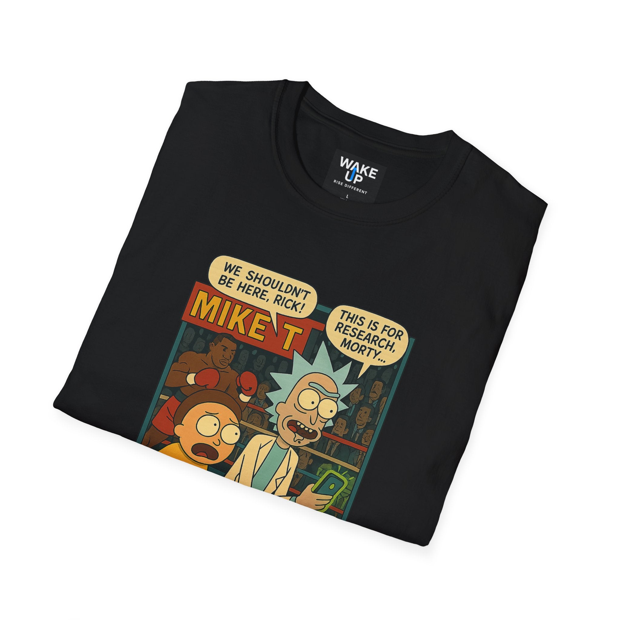 Time Travelers at the Tyson Fight - Twisted Covers: Comics, Cinema & Chaos (Men’s T-Shirt)