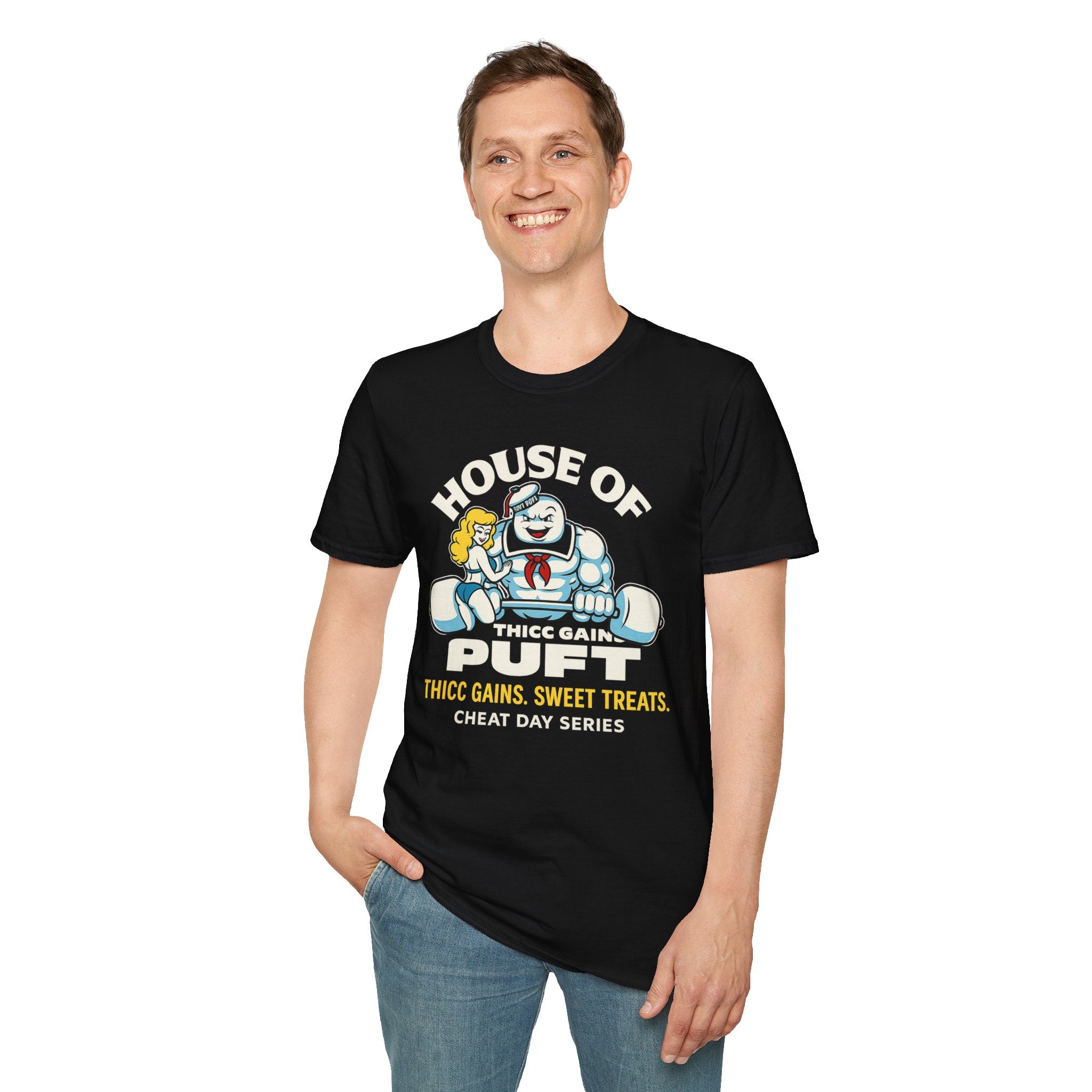 House of Puff – Thicc Gains T-Shirt for Men | Cheat Day Series