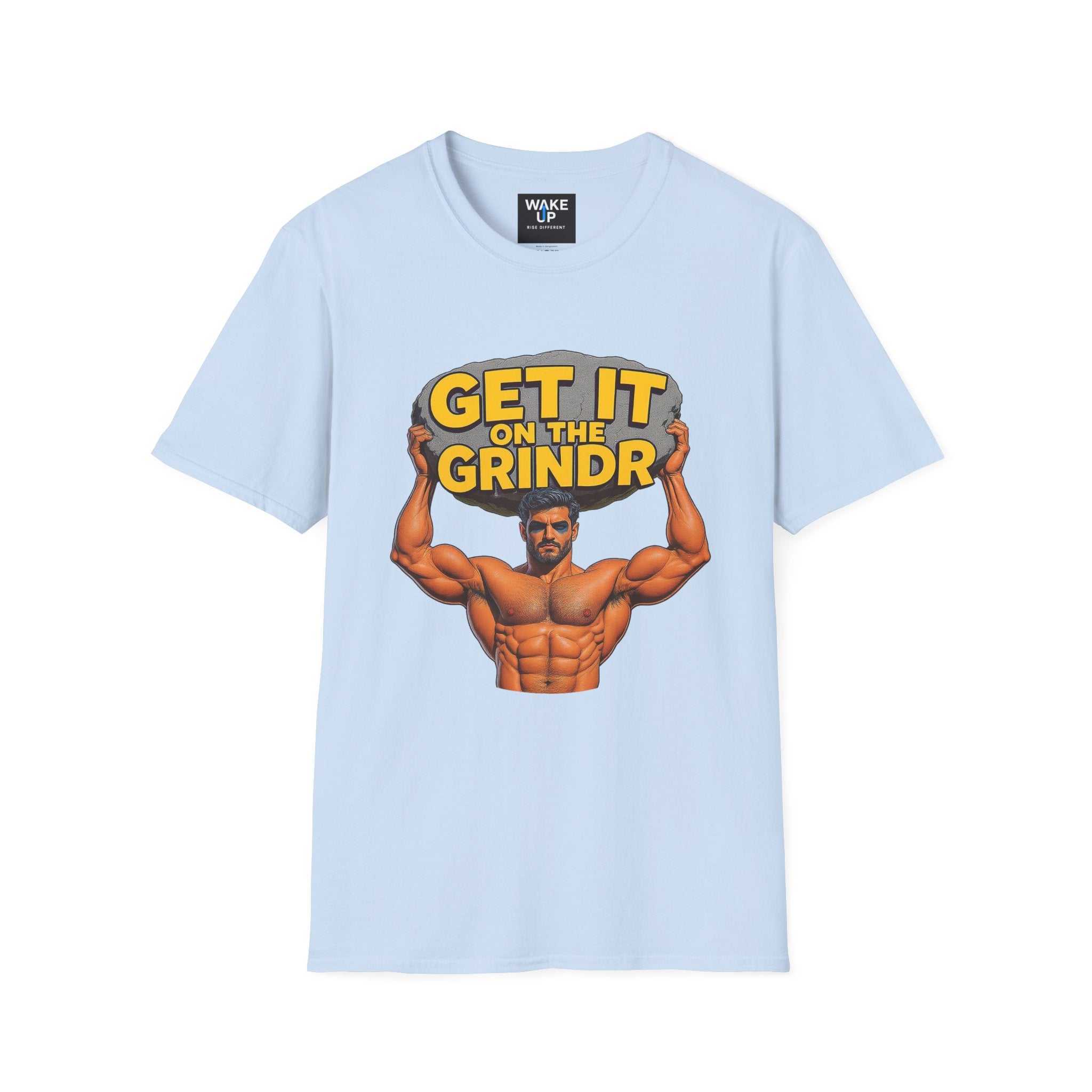 “Get It on the Grindr” Buff Graphic Tee – Culture Shock Collection