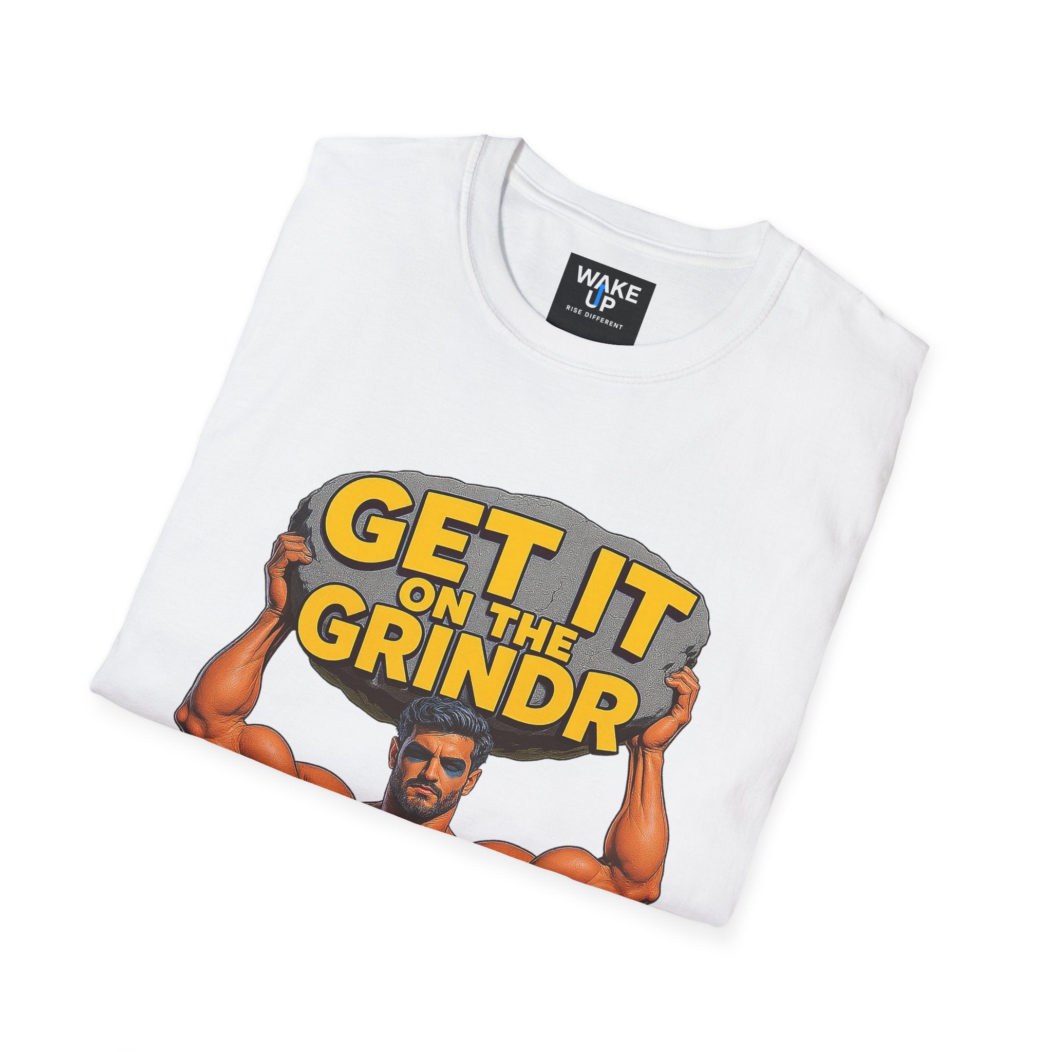 “Get It on the Grindr” Buff Graphic Tee – Culture Shock Collection
