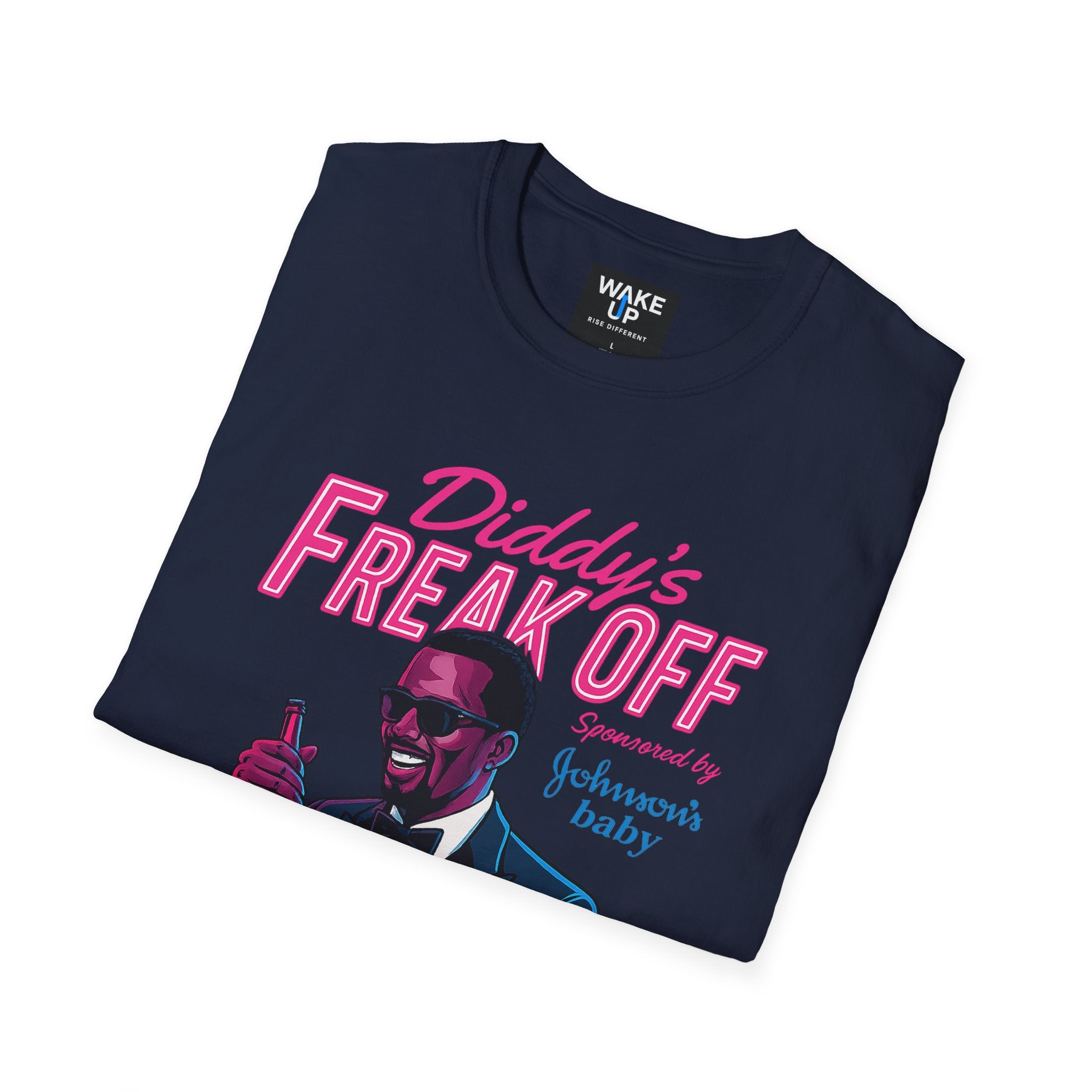 Diddy’s Freak Off – Neon Celebrity Satire Tee for Men | Rebel Souls
