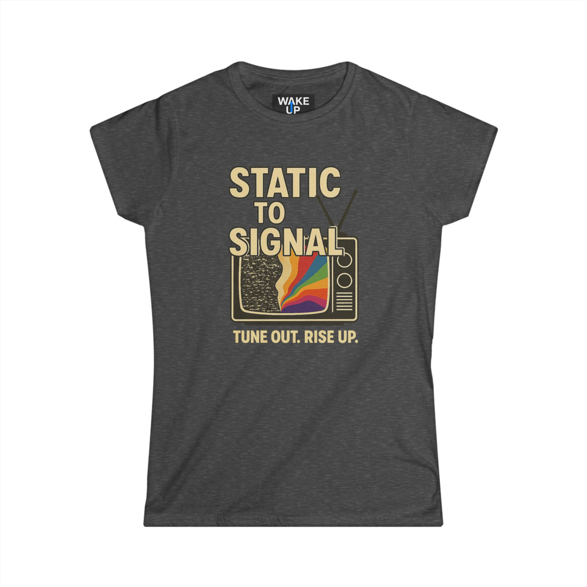 Signal statique — Déconnectez-vous. Levez-vous. - Rise Different (T-shirt femme)