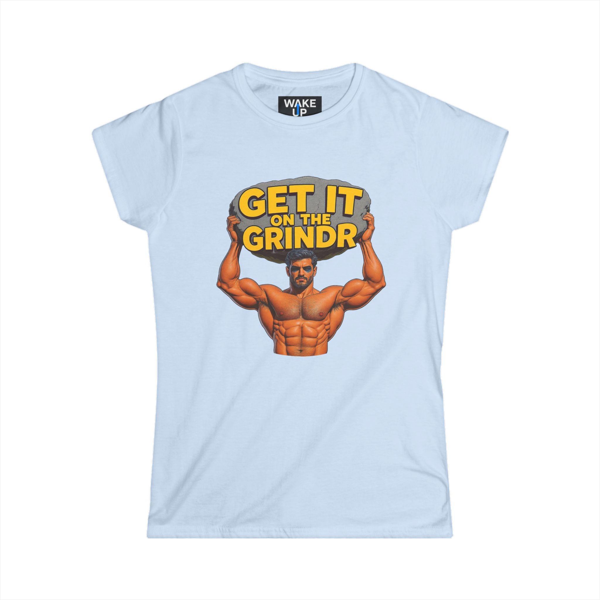 “Get It on the Grindr” Women's Fitted Graphic Tee – Culture Shock Collection