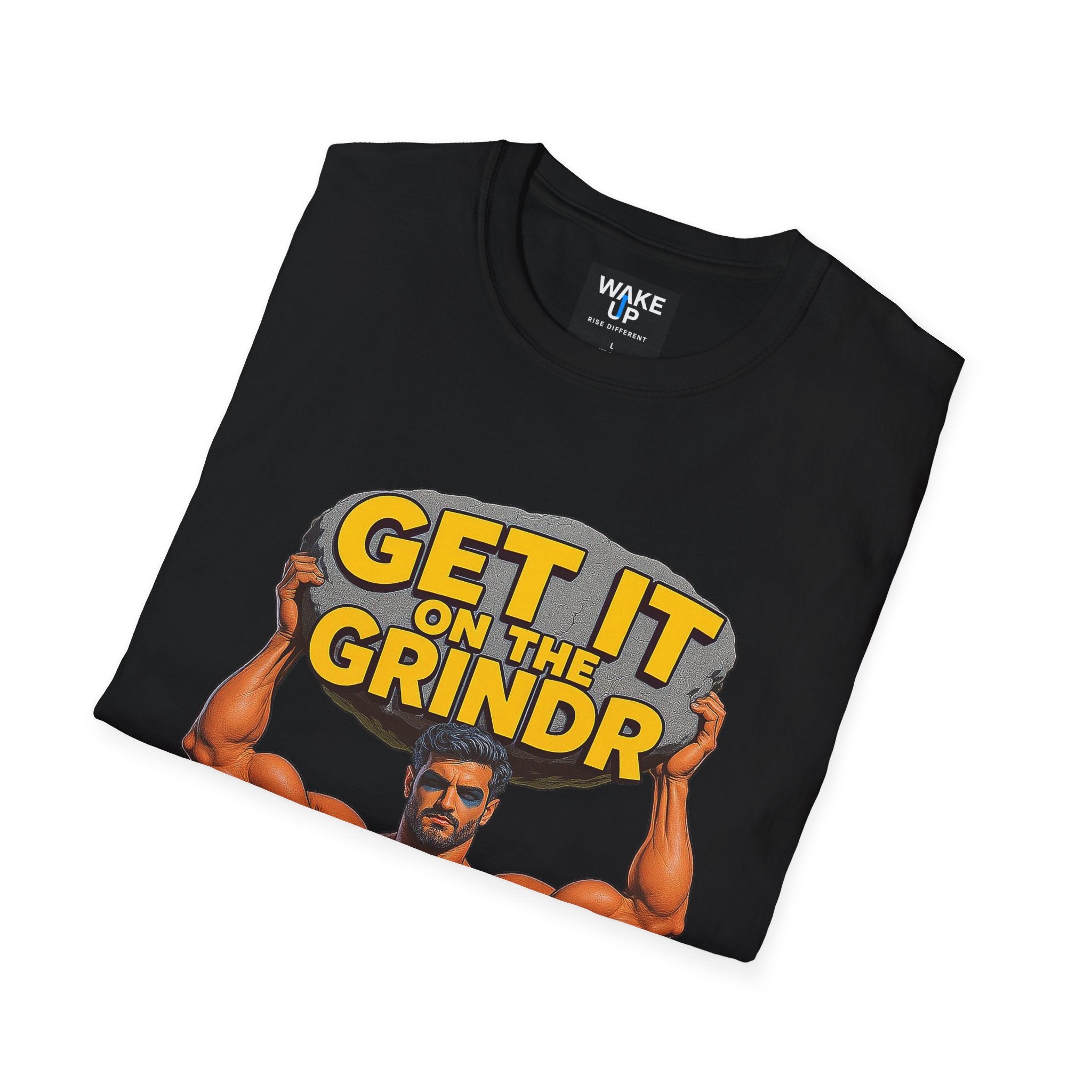 “Get It on the Grindr” Buff Graphic Tee – Culture Shock Collection