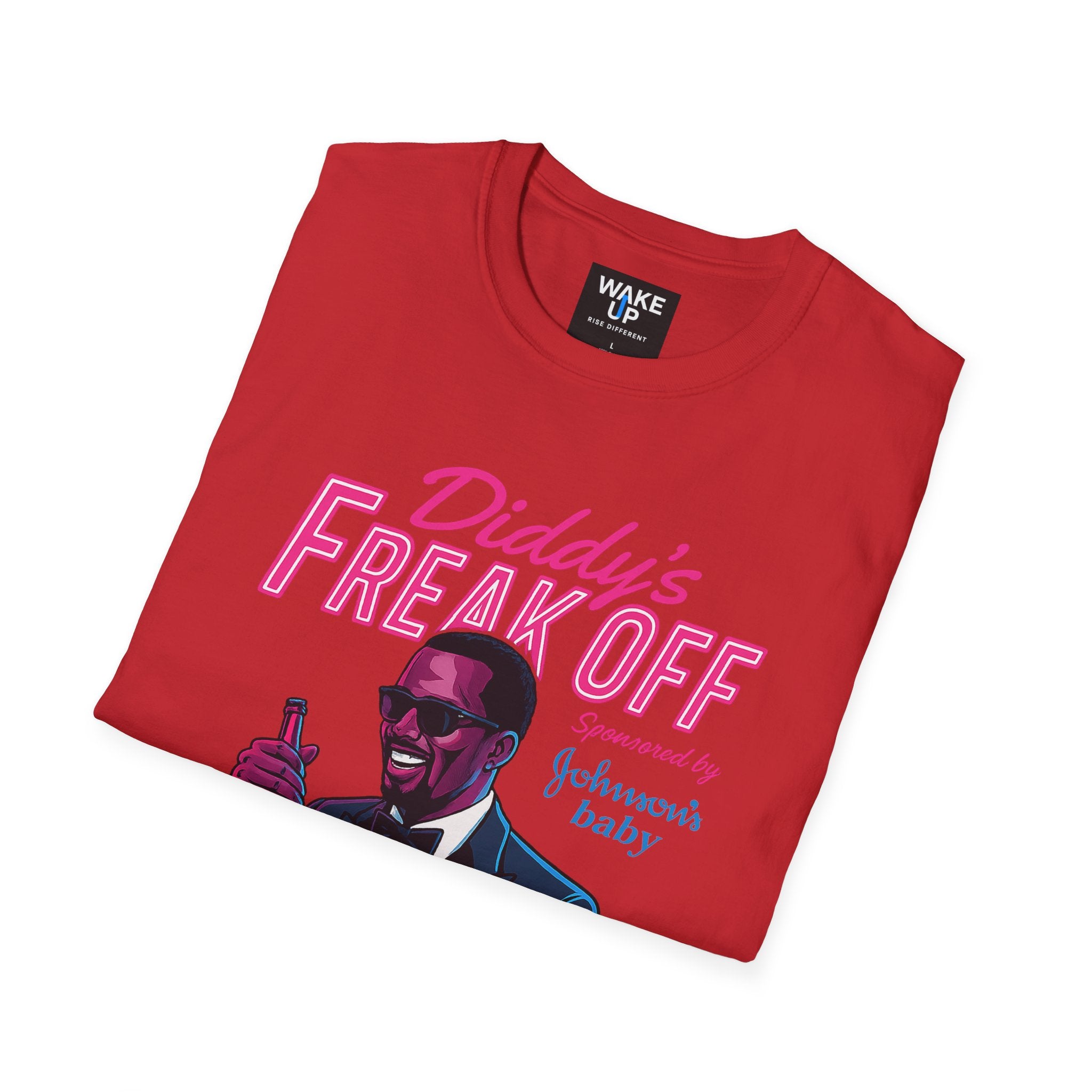 Diddy’s Freak Off – Neon Celebrity Satire Tee for Men | Rebel Souls