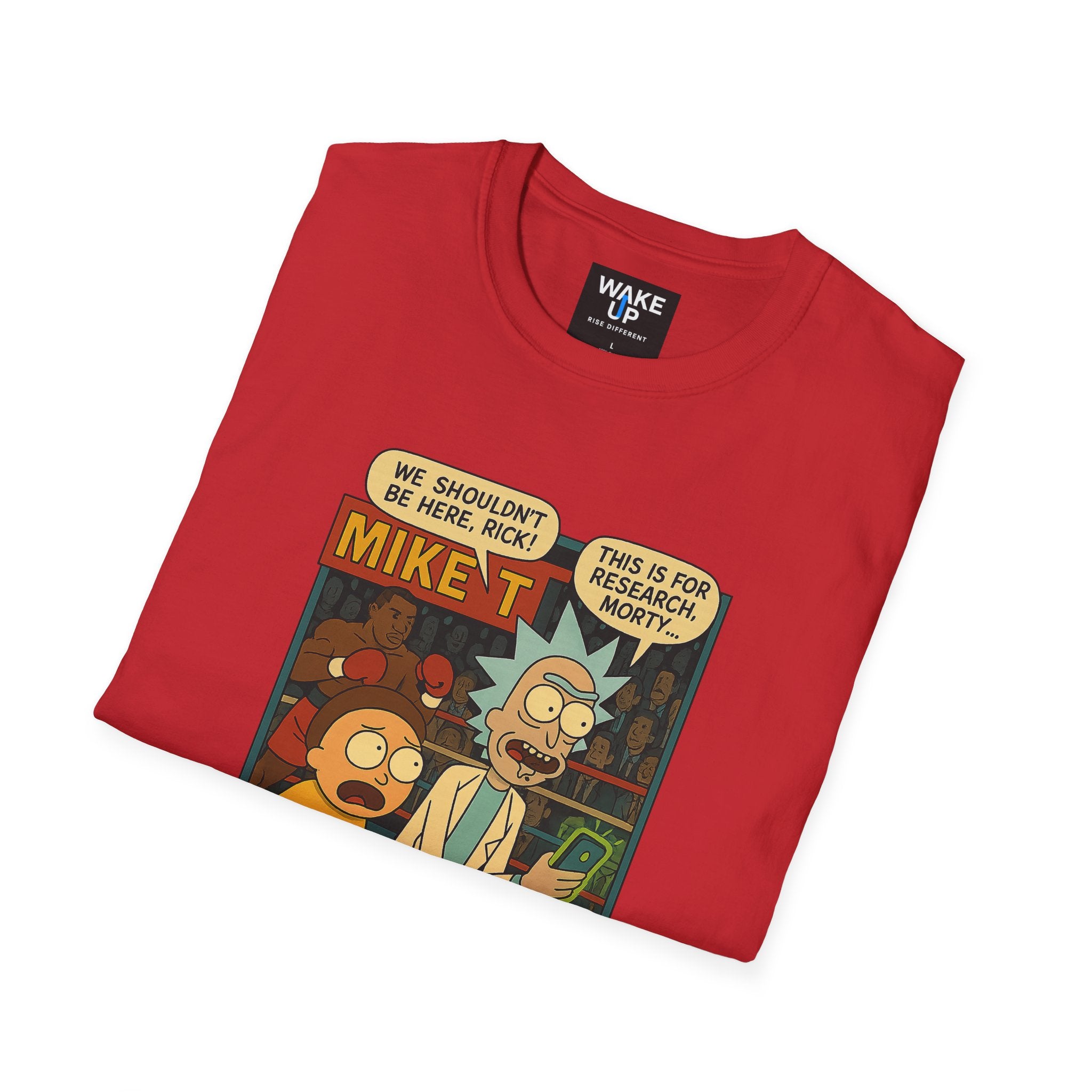 Time Travelers at the Tyson Fight - Twisted Covers: Comics, Cinema & Chaos (Men’s T-Shirt)
