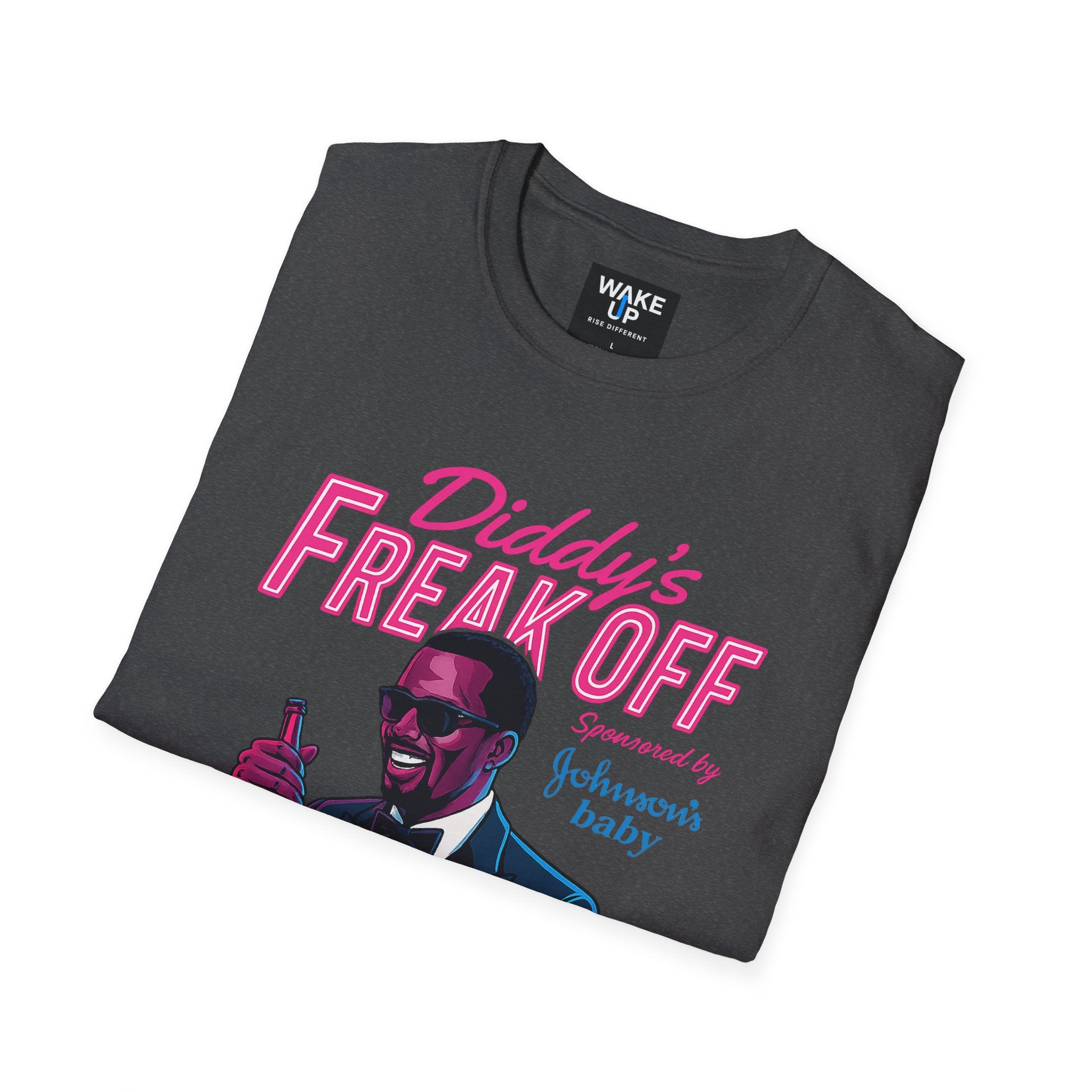 Diddy’s Freak Off – Neon Celebrity Satire Tee for Men | Rebel Souls