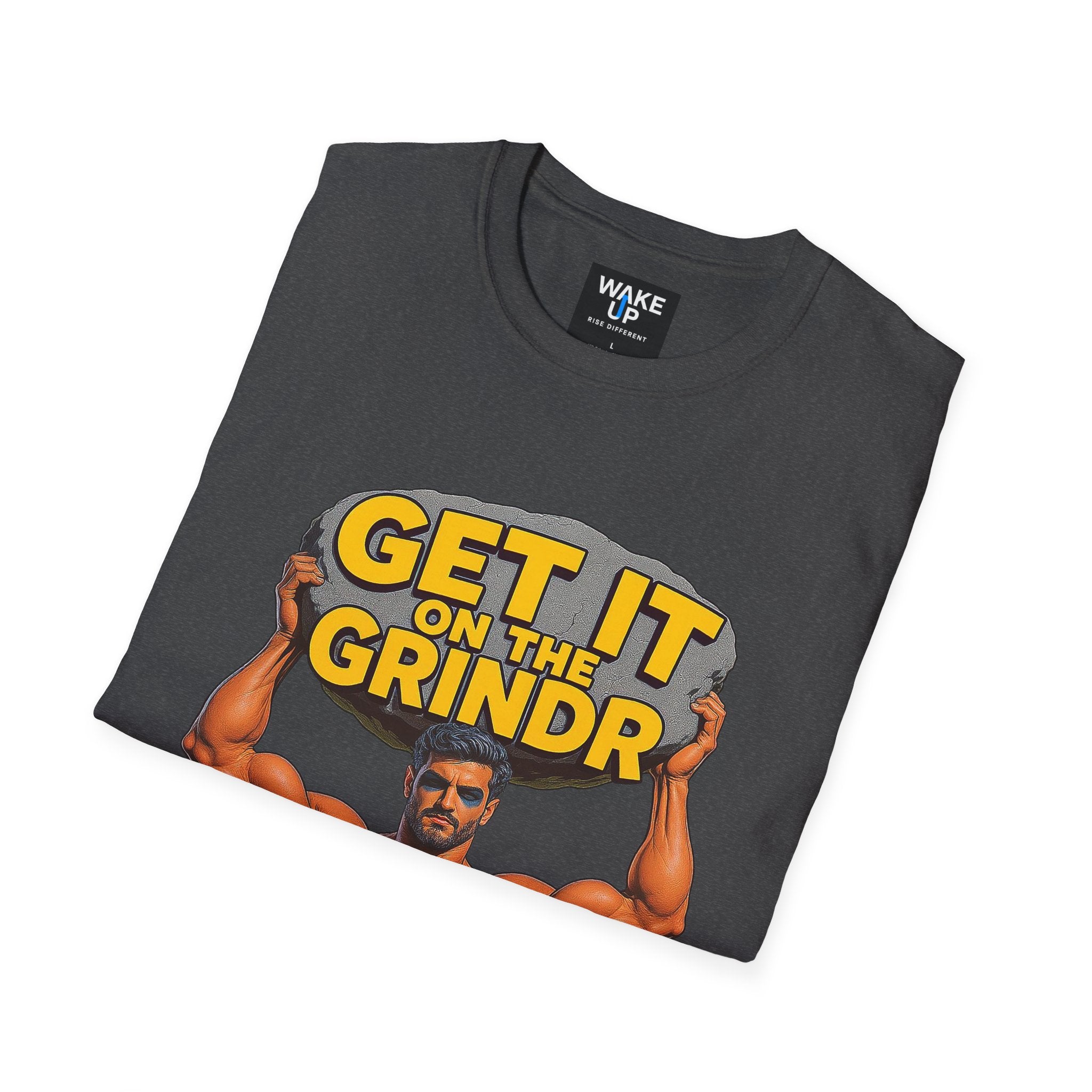 “Get It on the Grindr” Buff Graphic Tee – Culture Shock Collection