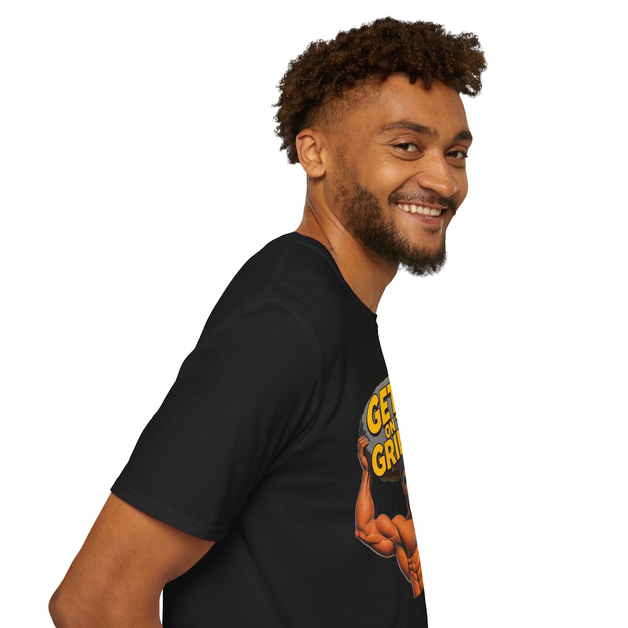 “Get It on the Grindr” Buff Graphic Tee – Culture Shock Collection