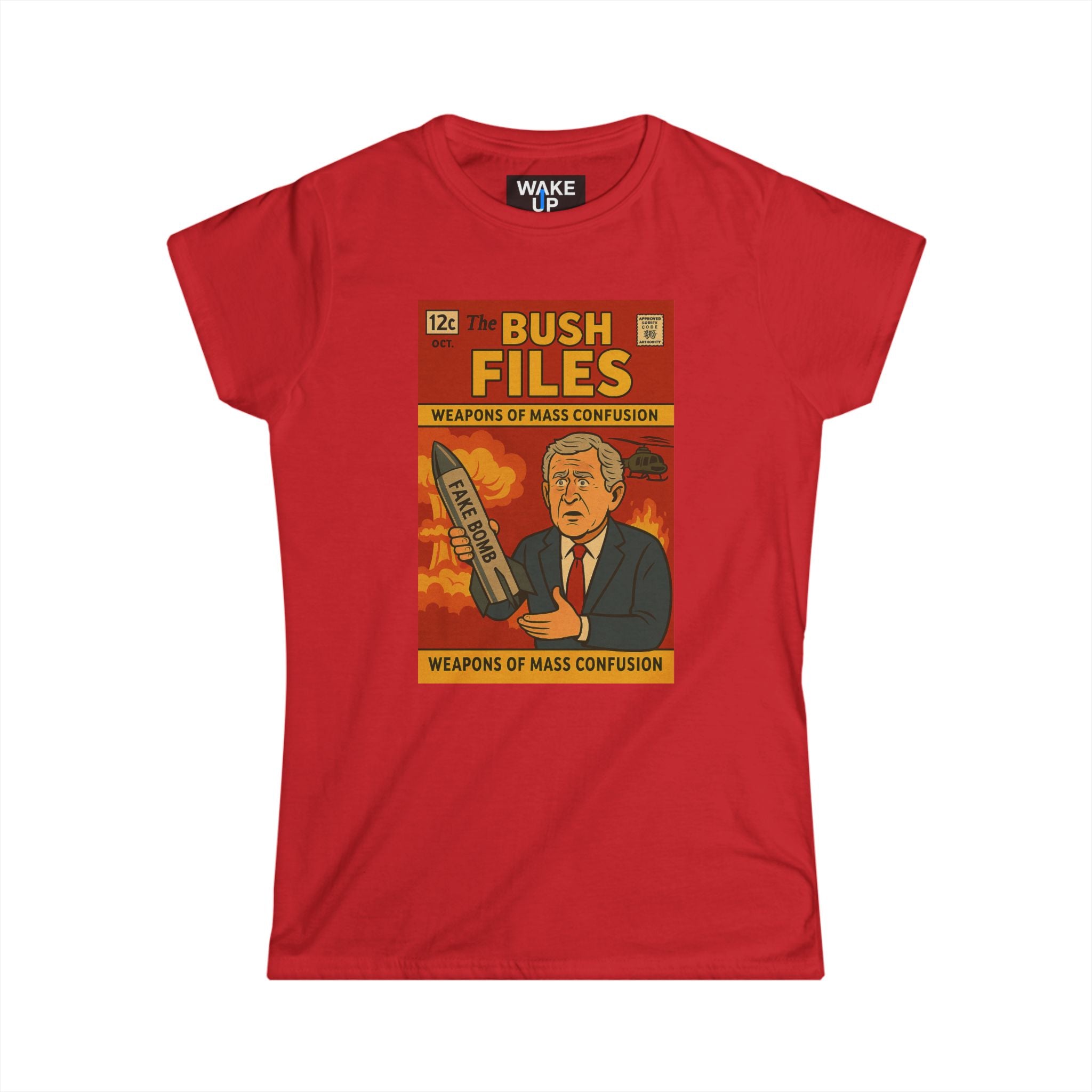 Les Dossiers Bush : Armes de confusion massive – Édition limitée n° 003 – Couvertures tordues : Bandes dessinées, cinéma et chaos (T-shirt femme)
