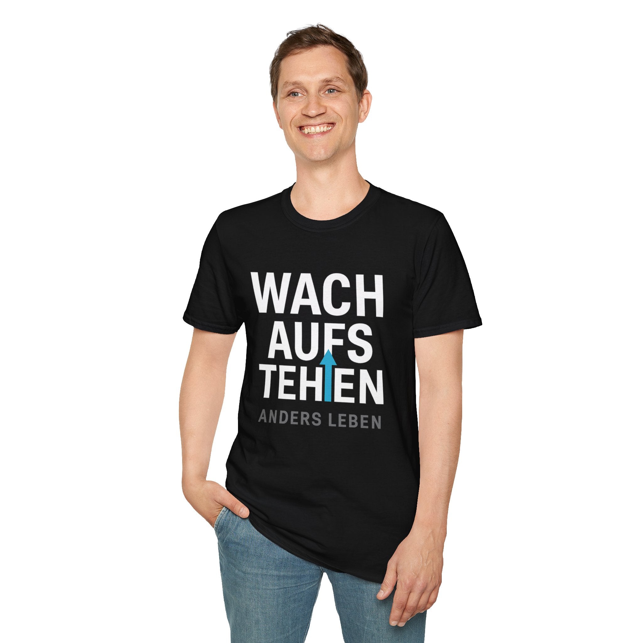 German - Wake Up - Rise Different - Wake Up World (Men’s T-Shirt)