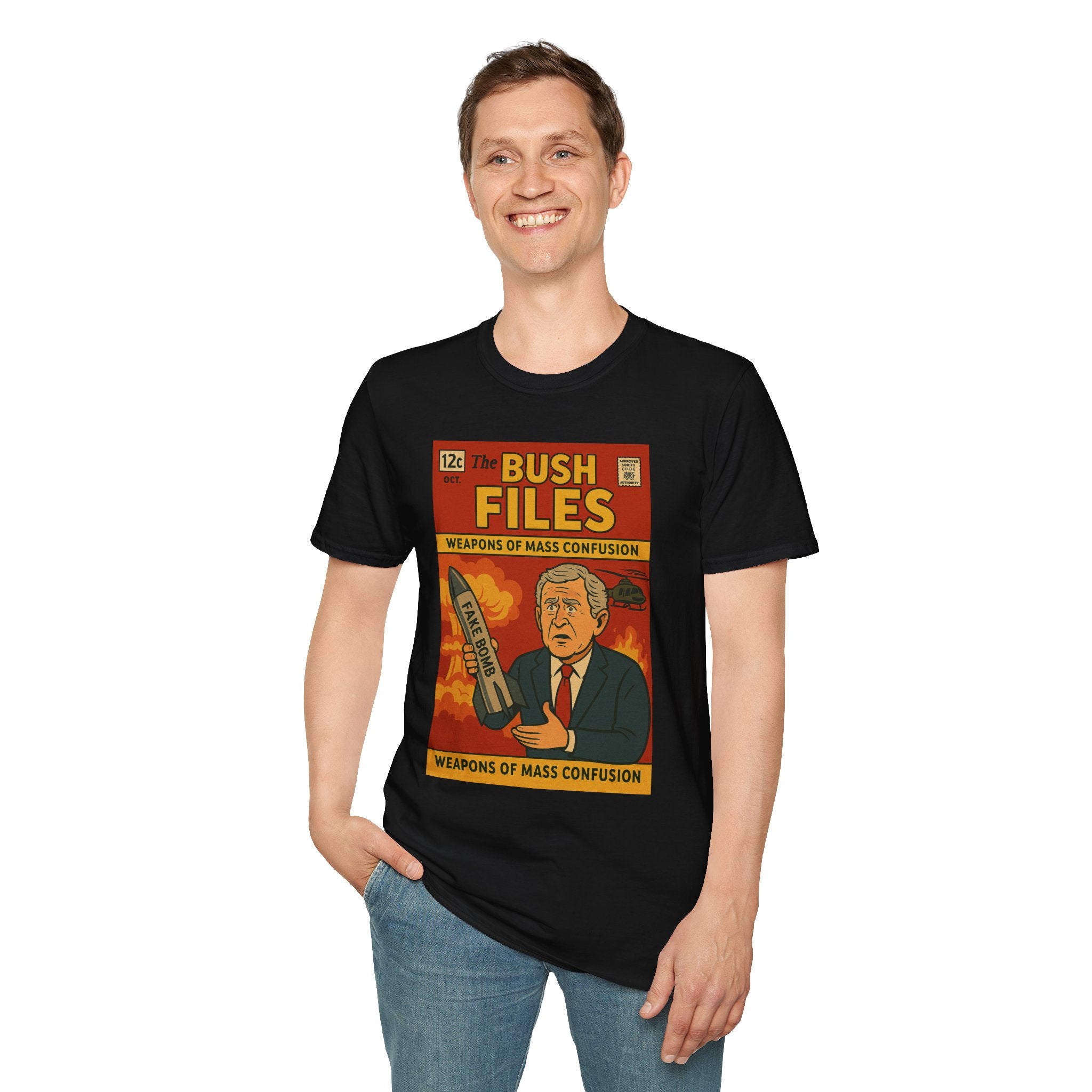 The Bush Files: Weapons of Mass Confusion – Limited Issue #003 – Twisted Covers: Comics, Cinema & Chaos (Men’s T-Shirt)
