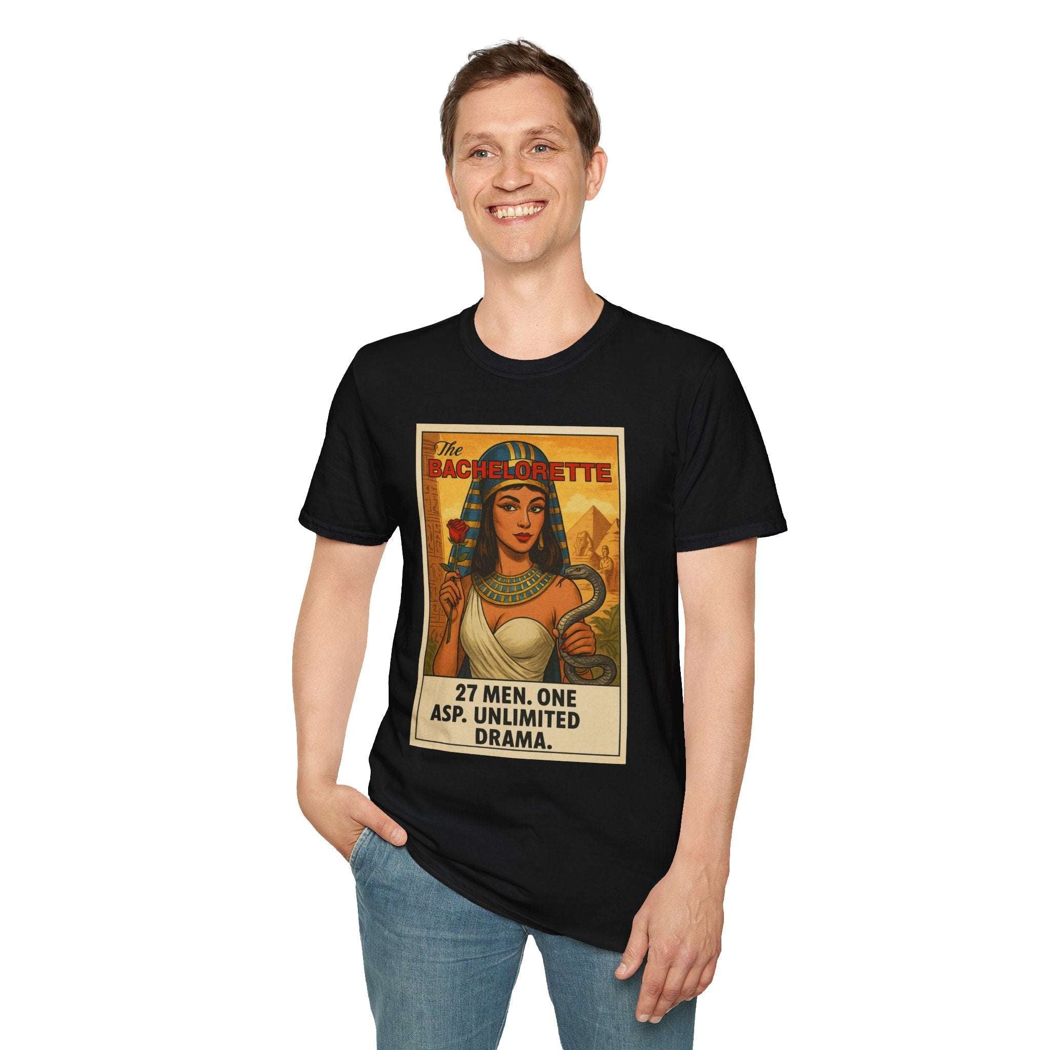 The Bachelorette – Cleopatra Parody Tee for Men | Twisted Covers: Comics, Cinema & Chaos